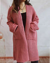 Women's Knit Cardigan – Oversized Chunky Knit Front Pockets