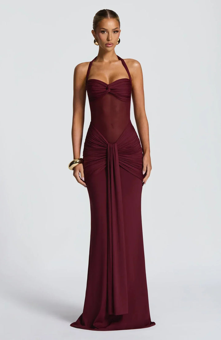 Women's Dress – Fitted Winter Wedding Guest