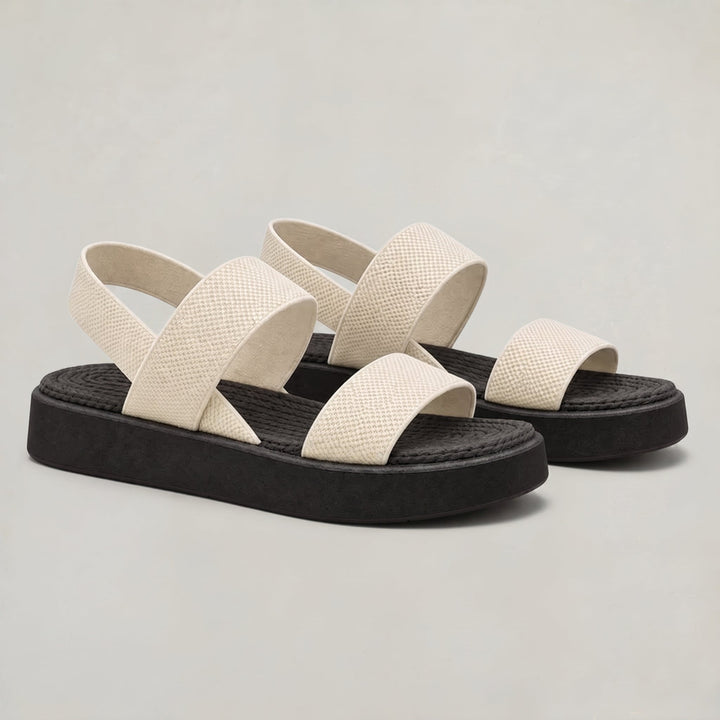 Women's Open Toe Platform Slide Sandals With Elastic Strap product image | Invictora.com