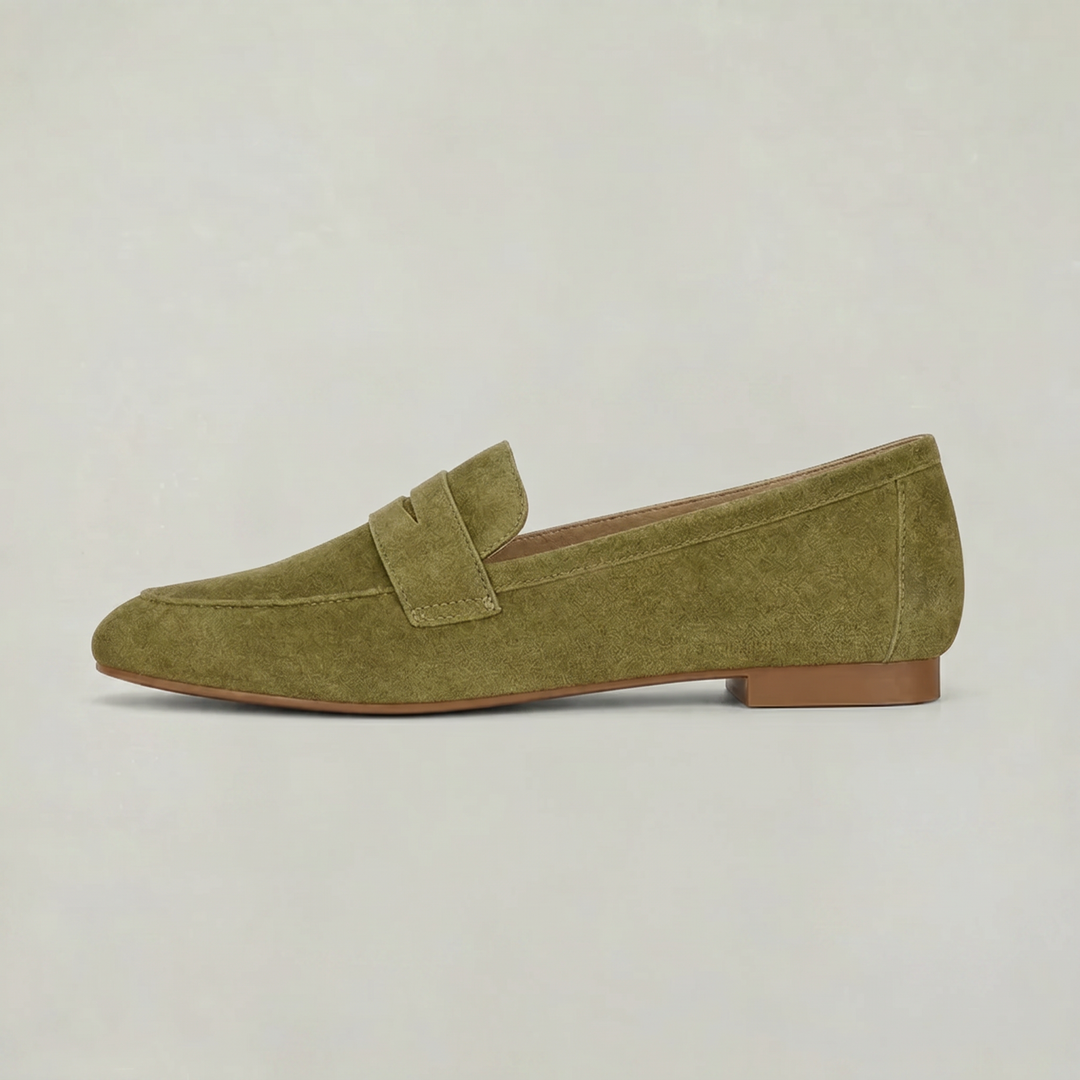 Women's Suede Slip-On Penny Loafers product image | Invictora.com