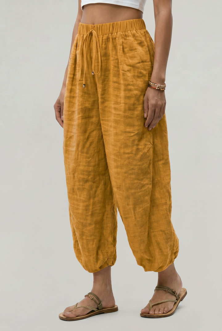 Women's Wide Leg Linen Trousers product image | Invictora.com