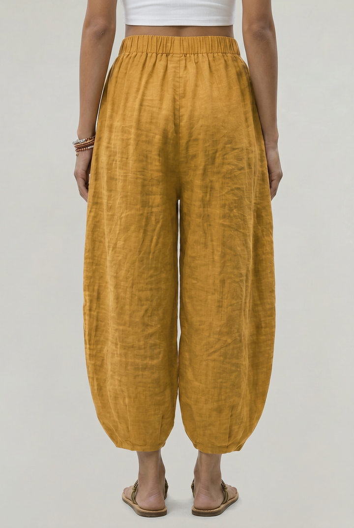 Women's Wide Leg Linen Trousers product image | Invictora.com