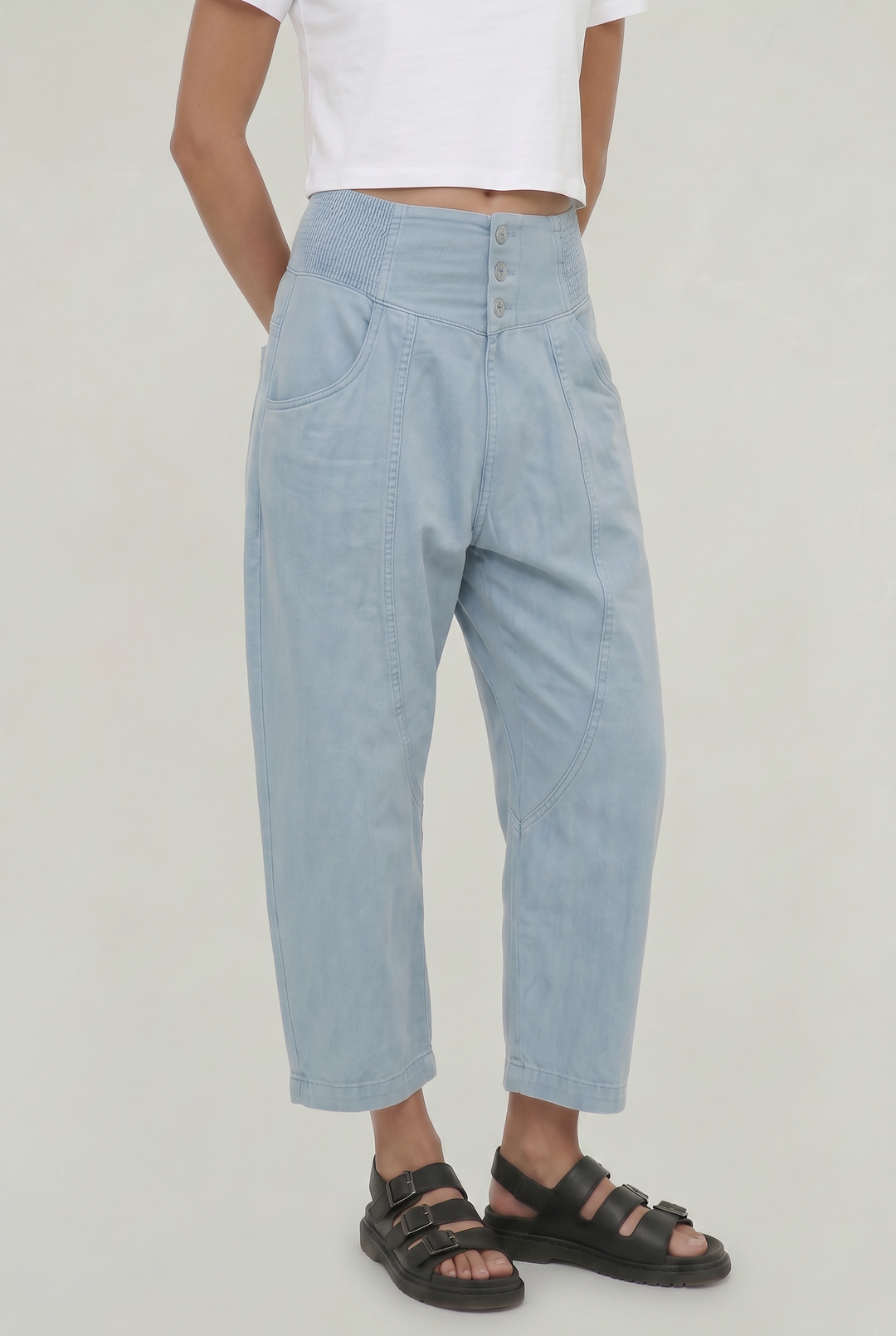 Women's Cotton Linen Wide Leg Trousers product image | Invictora.com