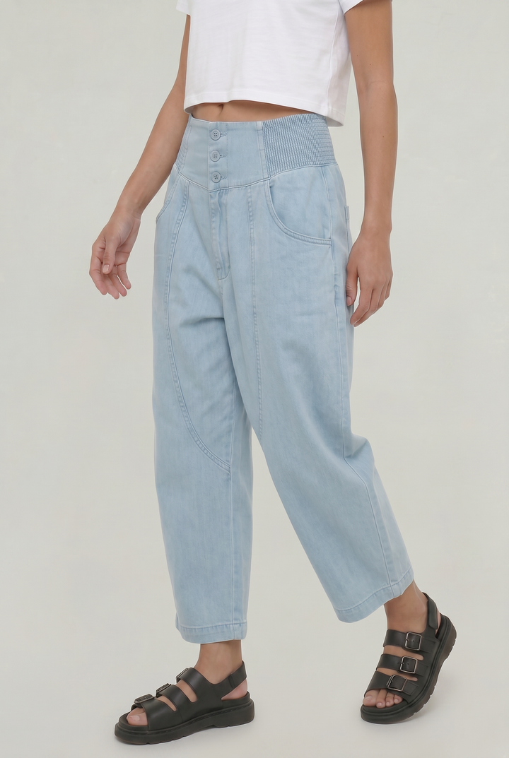 Women's Cotton Linen Wide Leg Trousers | Invictora.com