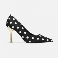 Women's Polka Dot Pointed Toe Stiletto Heels – Formal Court Shoes for Weddings