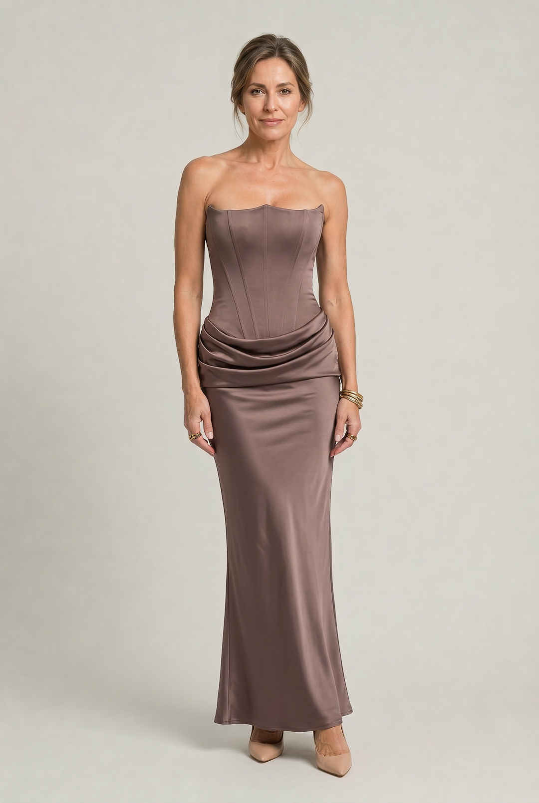 Women's Corset Strapless Maxi Dress product image | Invictora.com
