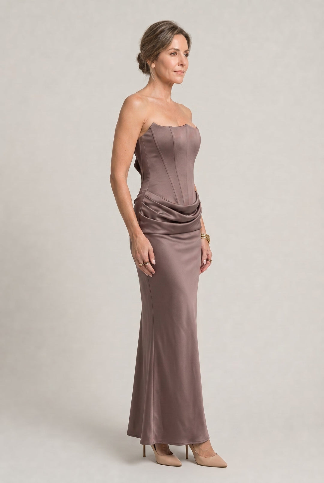 Women's Corset Strapless Maxi Dress product image | Invictora.com