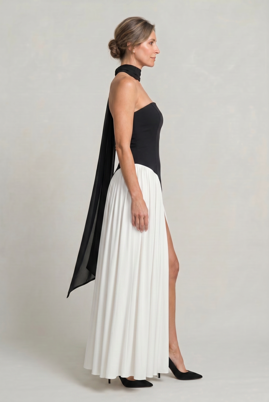 Women's Elegant Strapless Maxi Dress in Yellow | Invictora.com