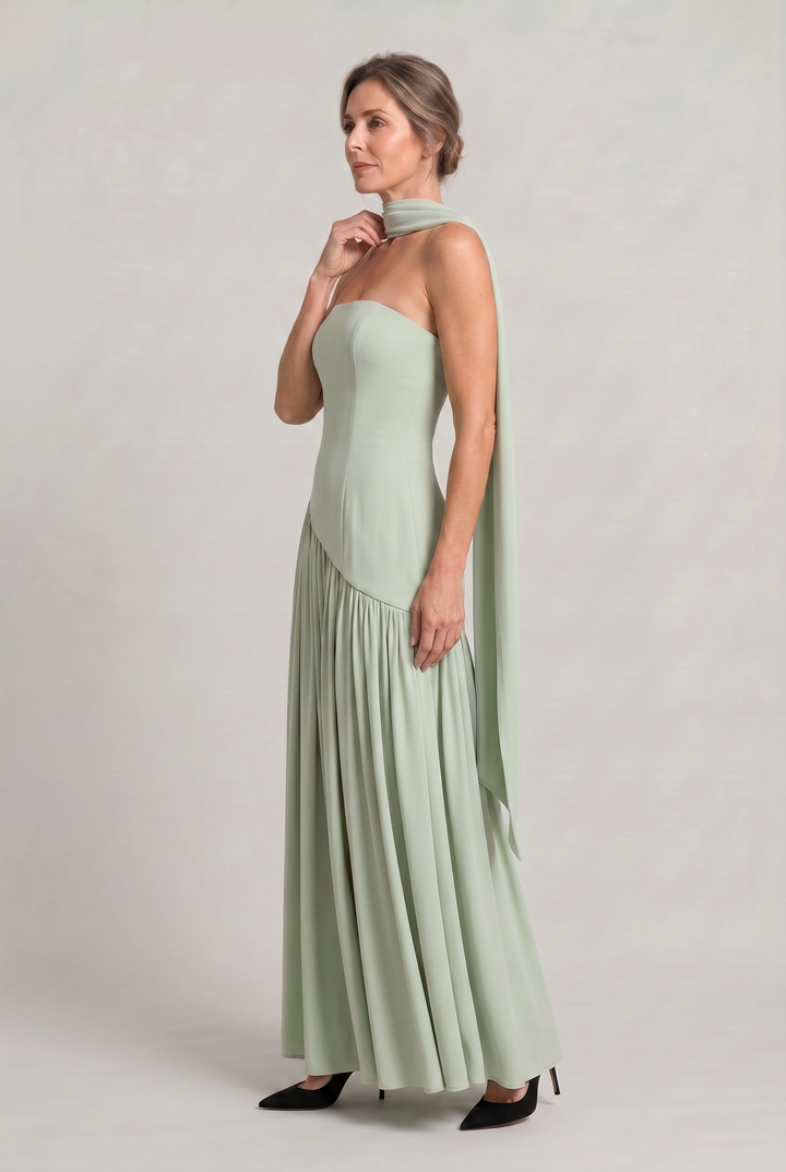 Women's Elegant Strapless Maxi Dress | Invictora.com