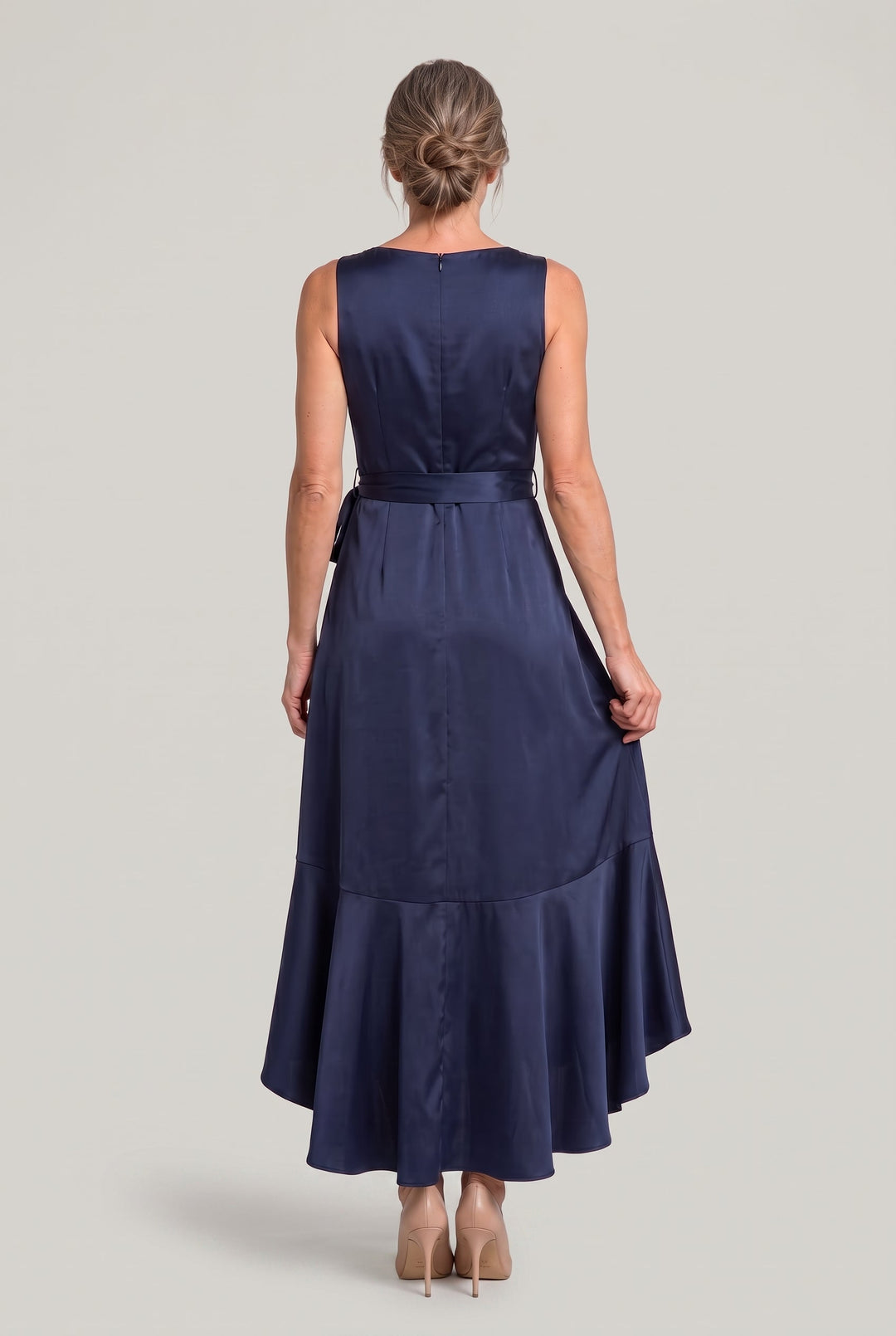 Women's Elegant Sleeveless Wrap Midi Dress product image | Invictora.com