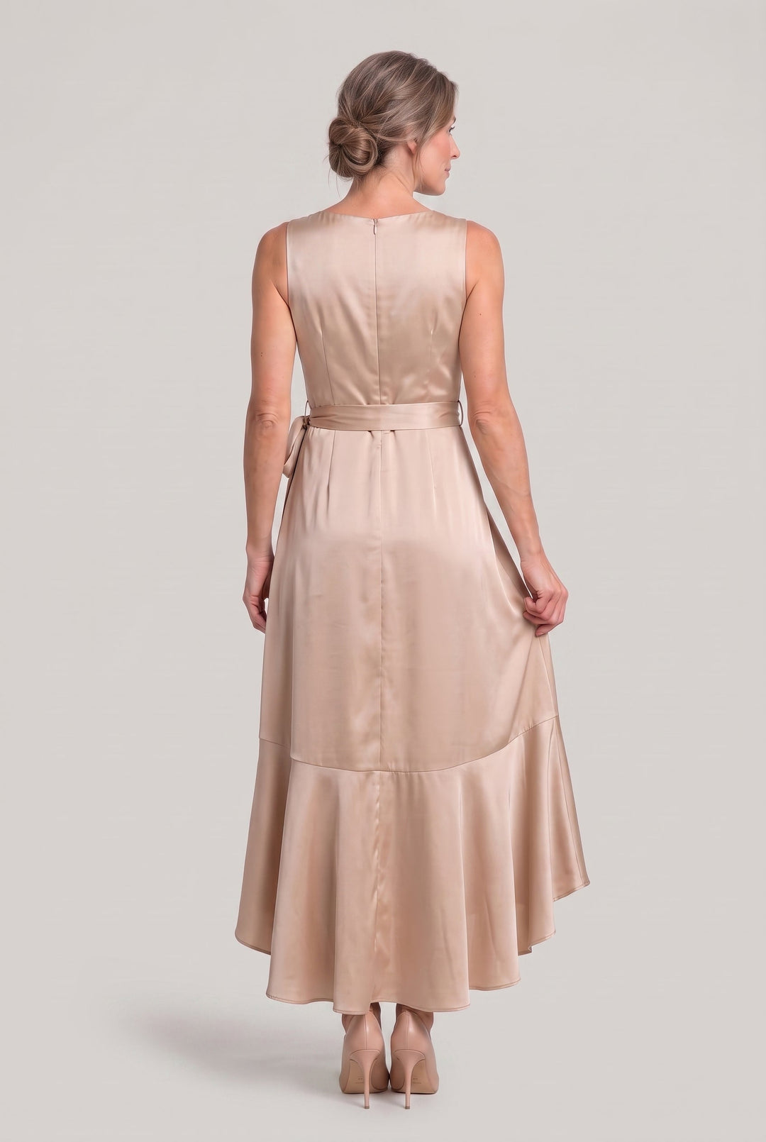 Women's Elegant Sleeveless Wrap Midi Dress product image | Invictora.com