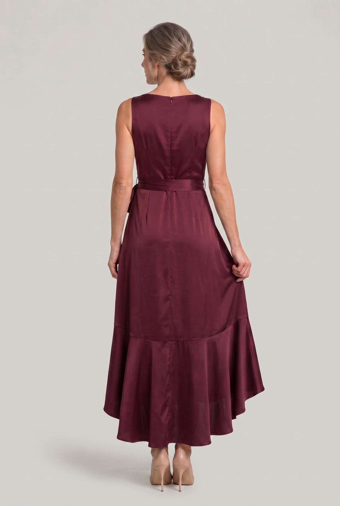 Women's Elegant Sleeveless Wrap Midi Dress product image | Invictora.com