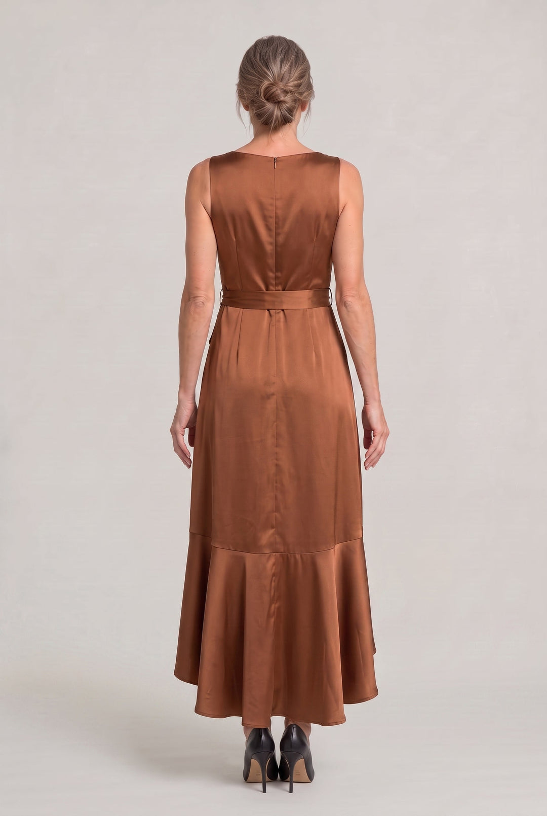 Women's Elegant Sleeveless Wrap Midi Dress product image | Invictora.com