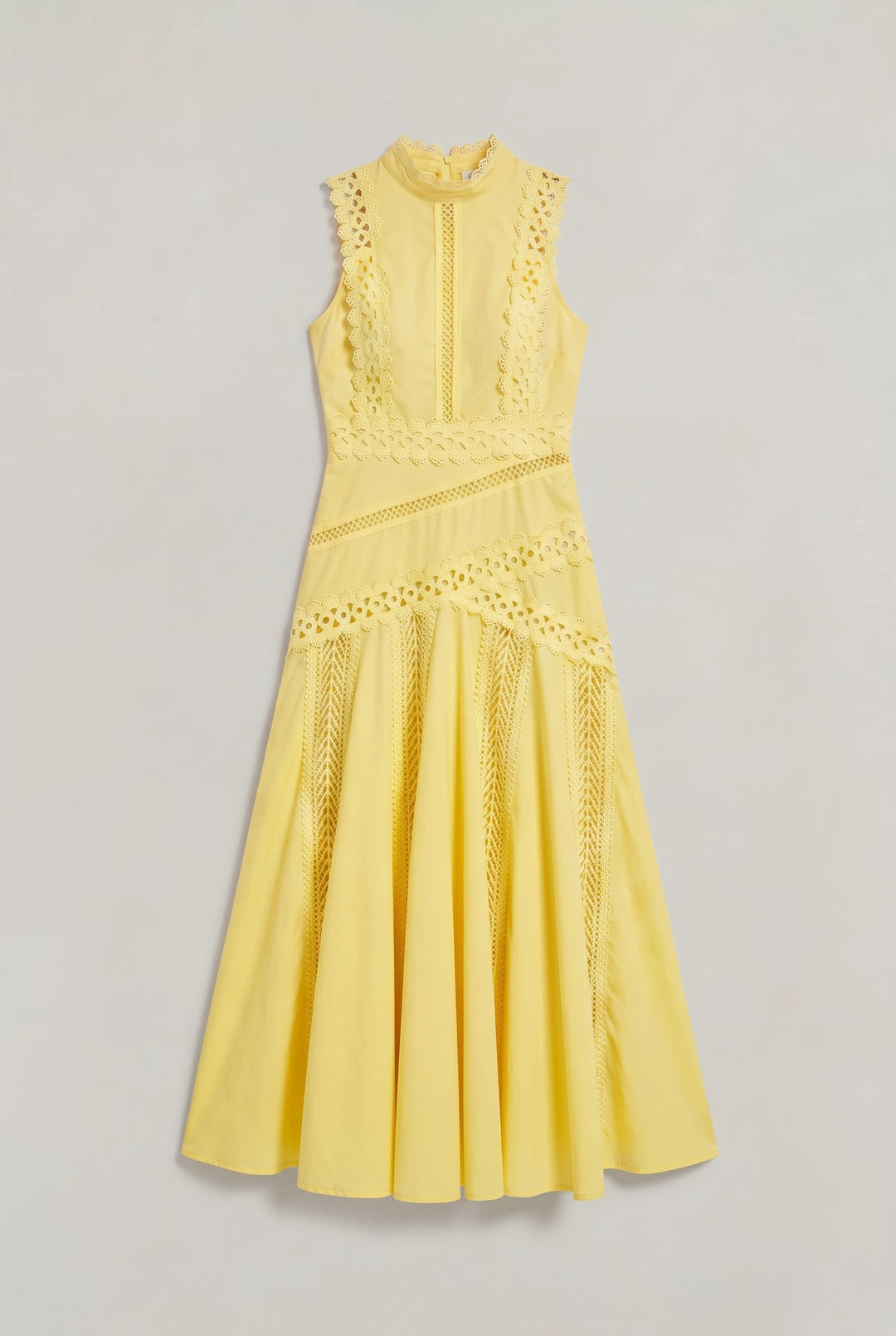 Women's Sleeveless Lace Panel Midi Dress product image | Invictora.com