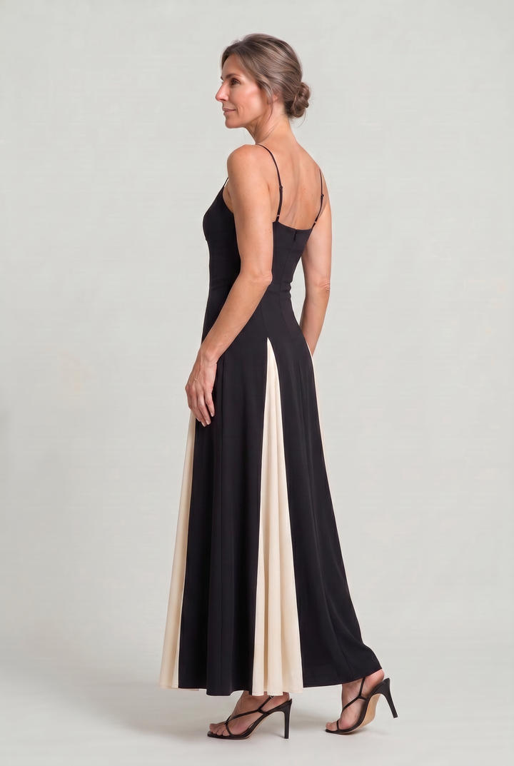 Women's Spaghetti Strap Contrast Colour Maxi Dress product image | Invictora.com