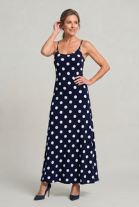 Women's Polka Dot Cami Maxi Dress