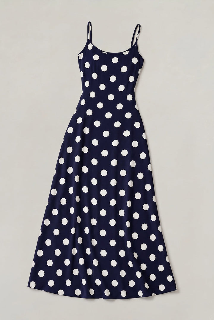Women's Polka Dot Cami Maxi Dress product image | Invictora.com