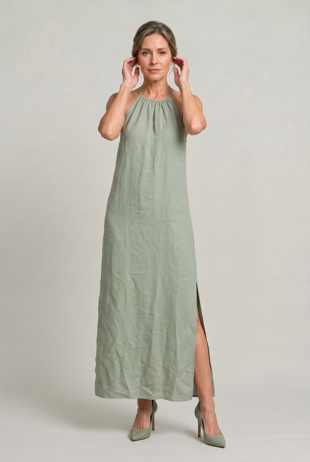 Women's Halter Neck Sleeveless Summer Maxi Dress product image | Invictora.com