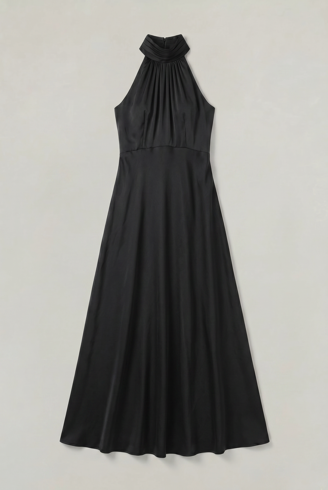 Women's Satin High Neck Bridesmaid Maxi Dress | Invictora.com