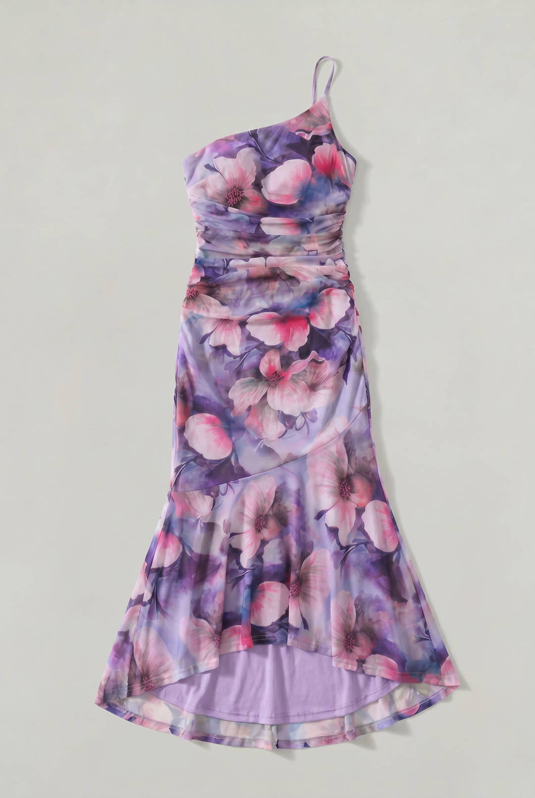 Women's A-line Floral Maxi Dress in Pink | Invictora.com