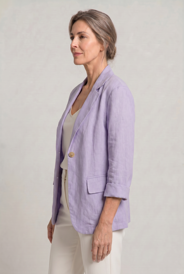 Women's Elegant Summer Blazer in Purple | Invictora.com