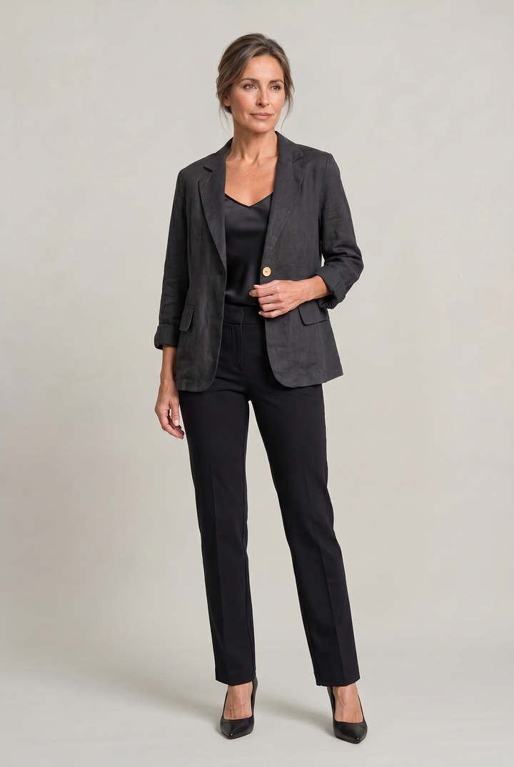 Women's Elegant Summer Blazer in Khaki | Invictora.com