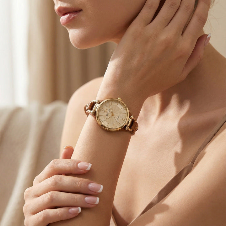 Women's Chloe - Elegant Quartz Watch in Navy Blue | Invictora.com