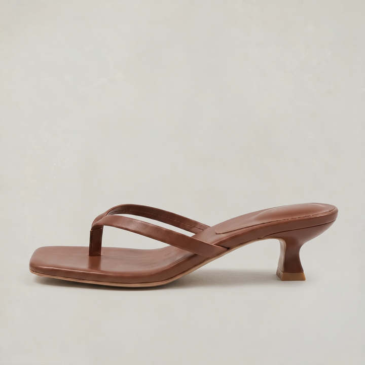 Women's Soleil Kitten Heel Sandals in Gold | Invictora.com