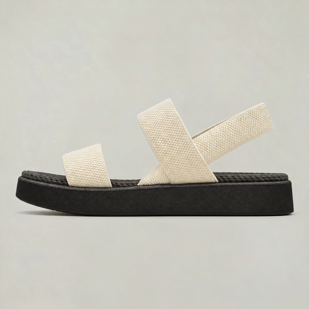 Women's Open Toe Platform Slide Sandals With Elastic Strap product image | Invictora.com