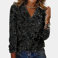 Women's Zyvella – Sequin V-Neck Glitter Top