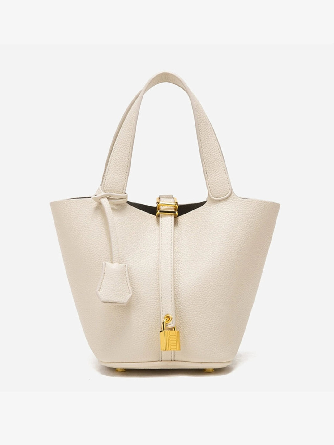 Women's Leather Bucket Bag – Gold Details Classic Style | Invictora.com