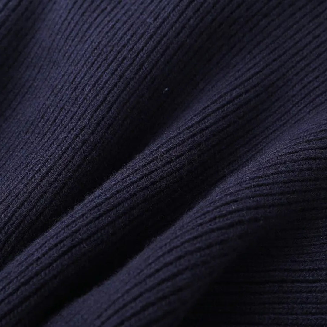 Women's Cardigan – Collared Contrast Knit
