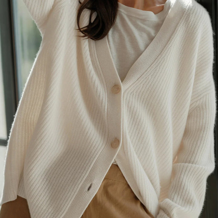 Women's Cardigan – Oversized Rib Knit