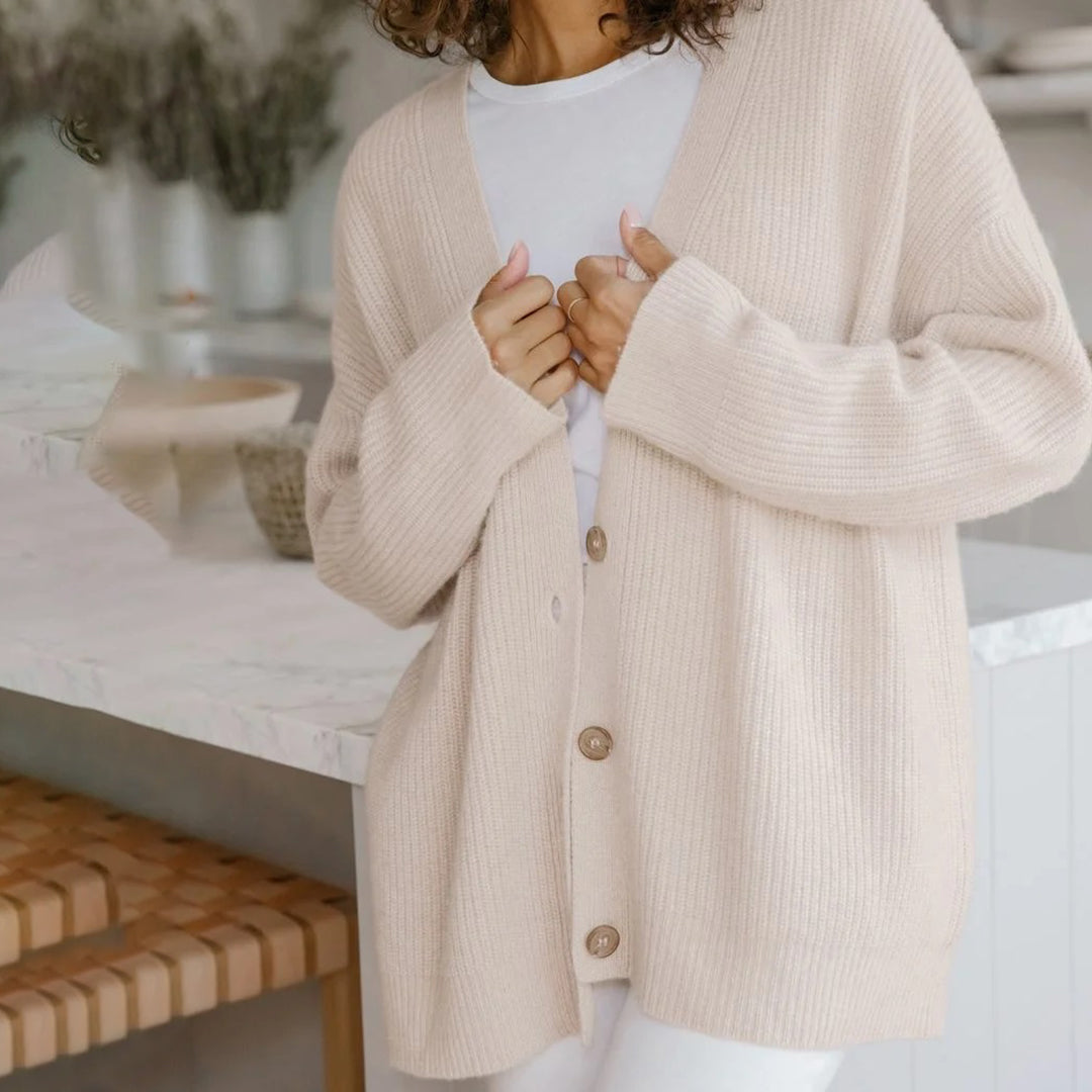 Women's Cardigan – Oversized Rib Knit