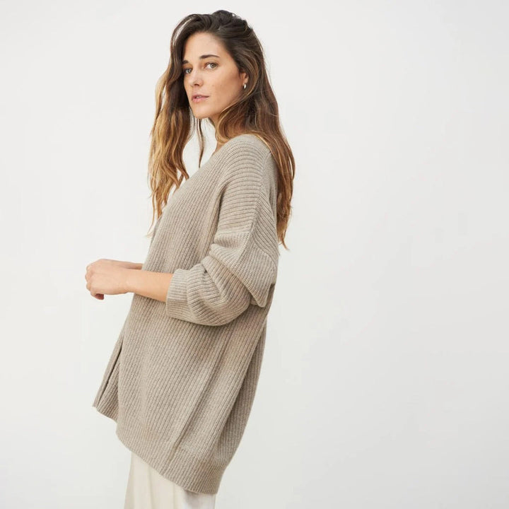 Women's Cardigan – Oversized Rib Knit