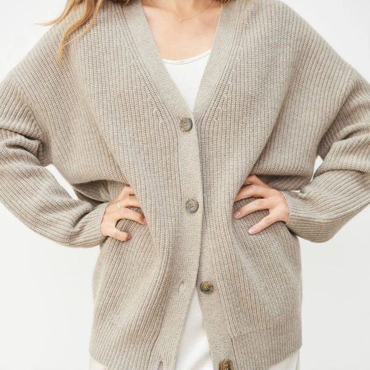 Women's Cardigan – Oversized Rib Knit