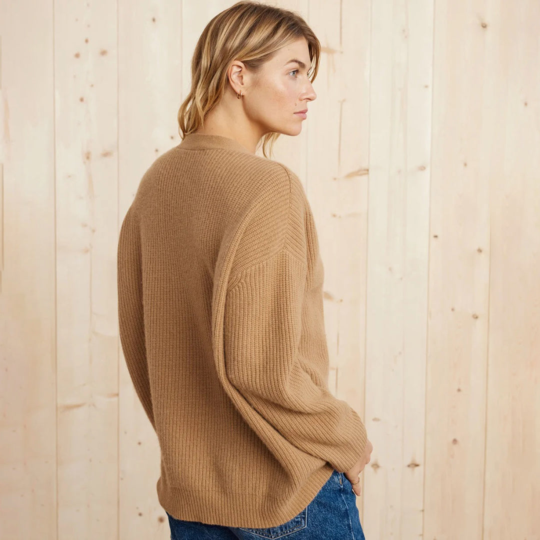 Women's Cardigan – Oversized Rib Knit