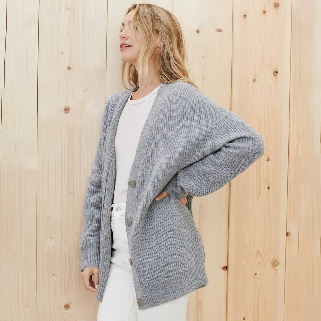 Women's Cardigan – Oversized Rib Knit