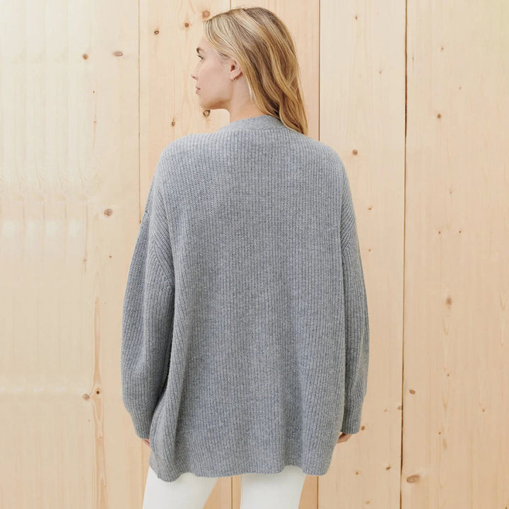 Women's Cardigan – Oversized Rib Knit