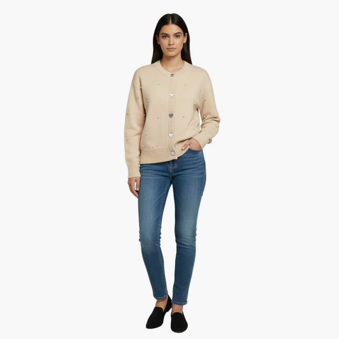 Women's Cardigan – Pearl Button Knit