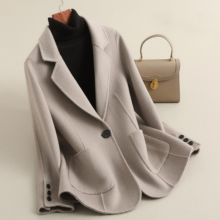 Women's Rennly Wool Blazer Jacket in Ivory White | Invictora.com