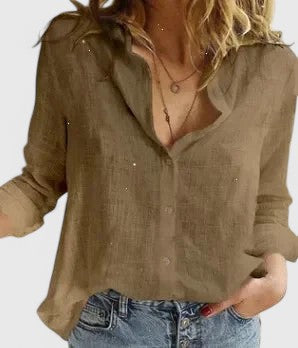 Women's Evelyn – Romantic Botanical V-Neck Floral Blouse | Invictora.com