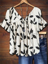 Women's Heather – Lightweight Botanical Leaf Print Blouse | Invictora.com
