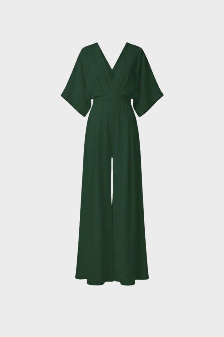 Women's Delphine Wide Leg Jumpsuit in Blue | Invictora.com