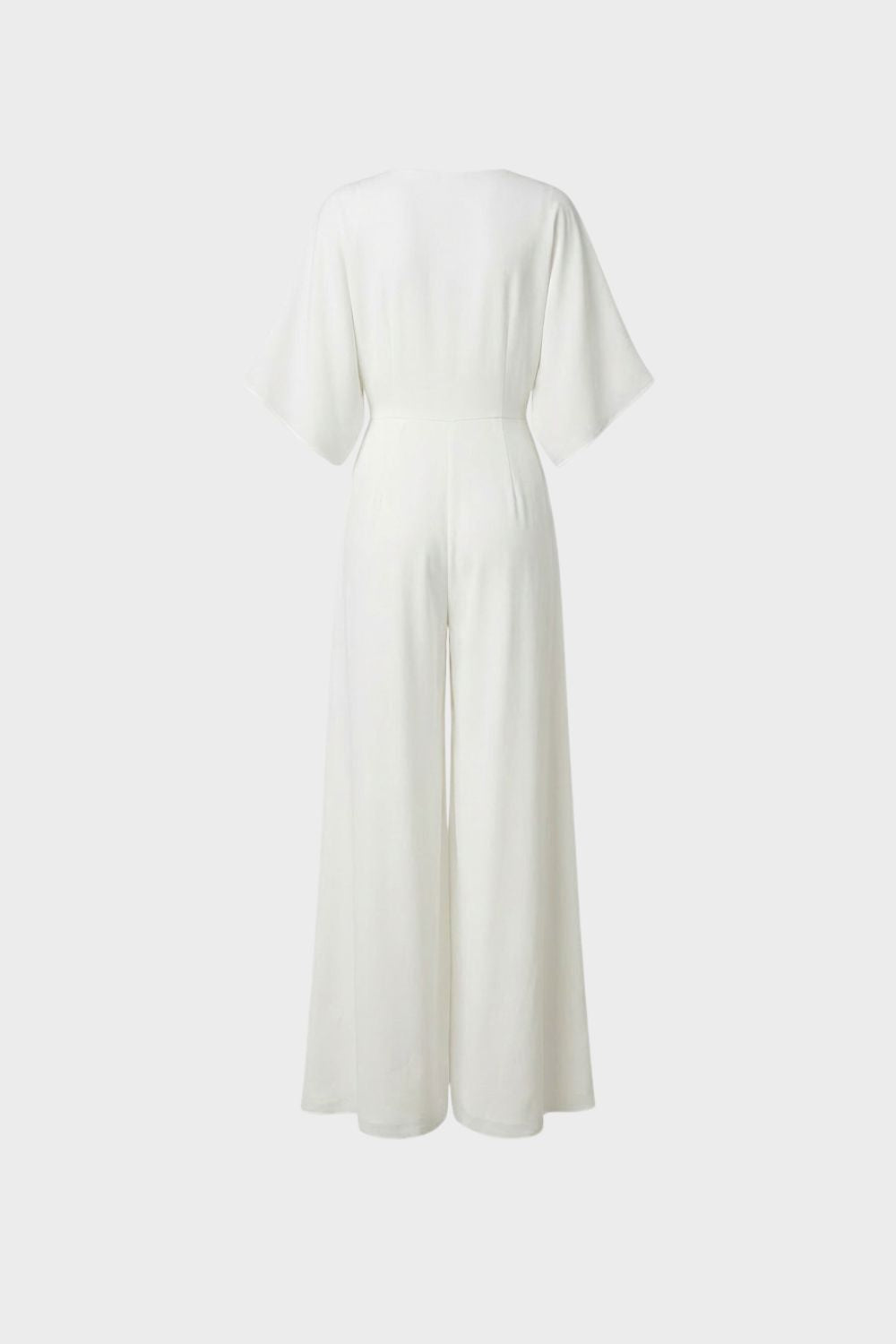 Women's Delphine Wide Leg Jumpsuit in White | Invictora.com