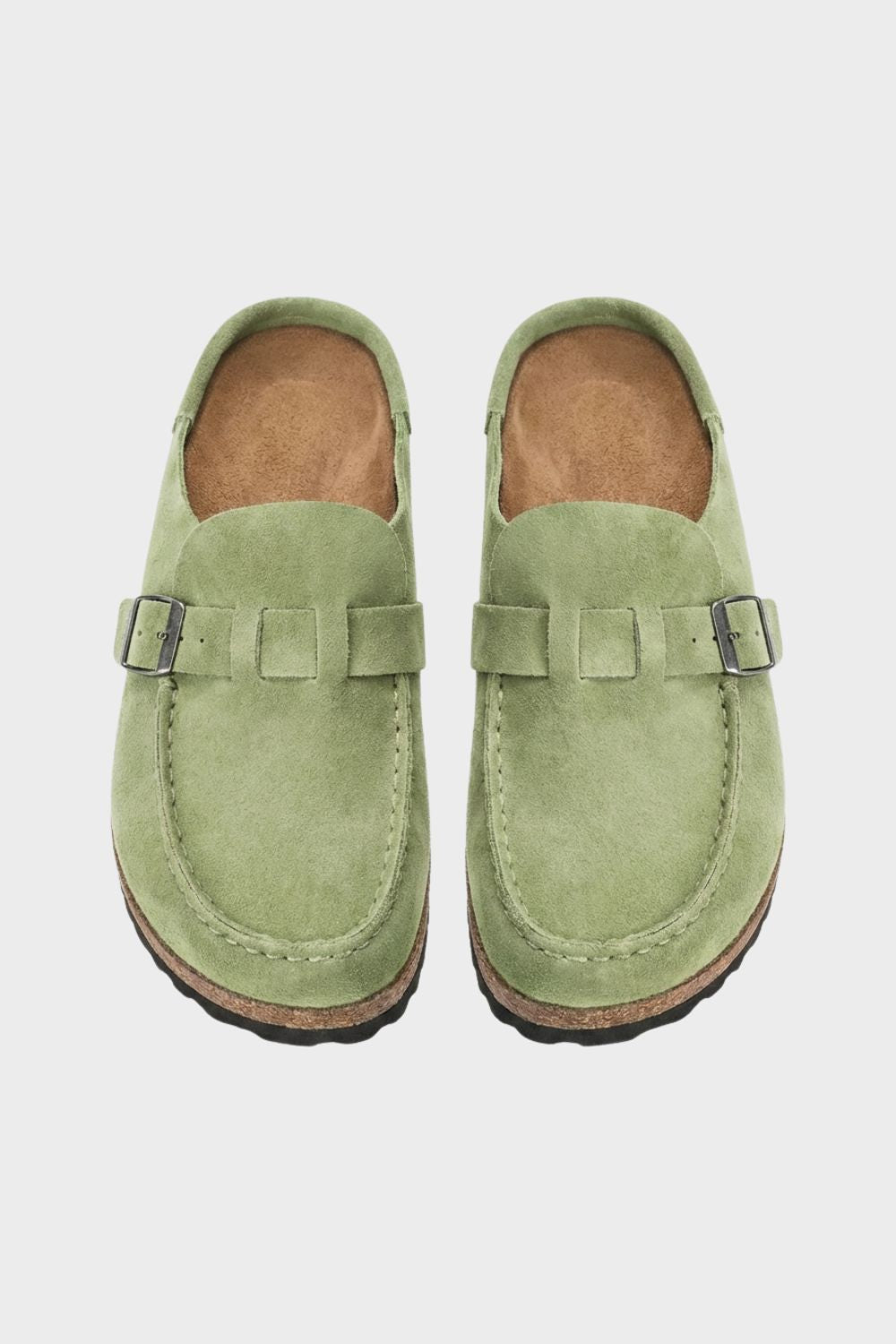 Women's Delphine Suede Clogs in Black | Invictora.com