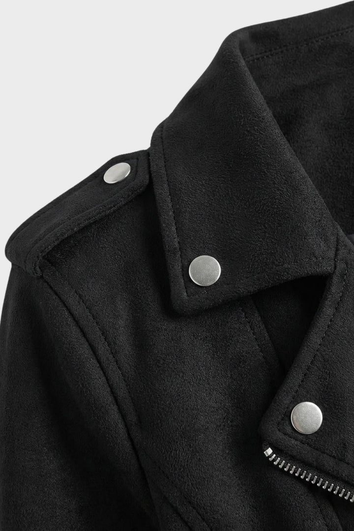Women's Saskia Biker Jacket in Black | Invictora.com