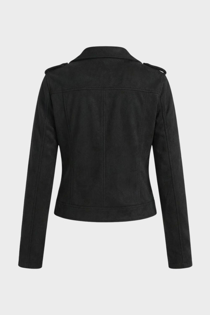 Women's Saskia Biker Jacket in Black | Invictora.com