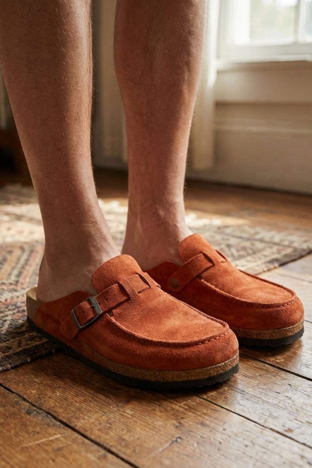 Women's Delphine Suede Clogs in Black | Invictora.com