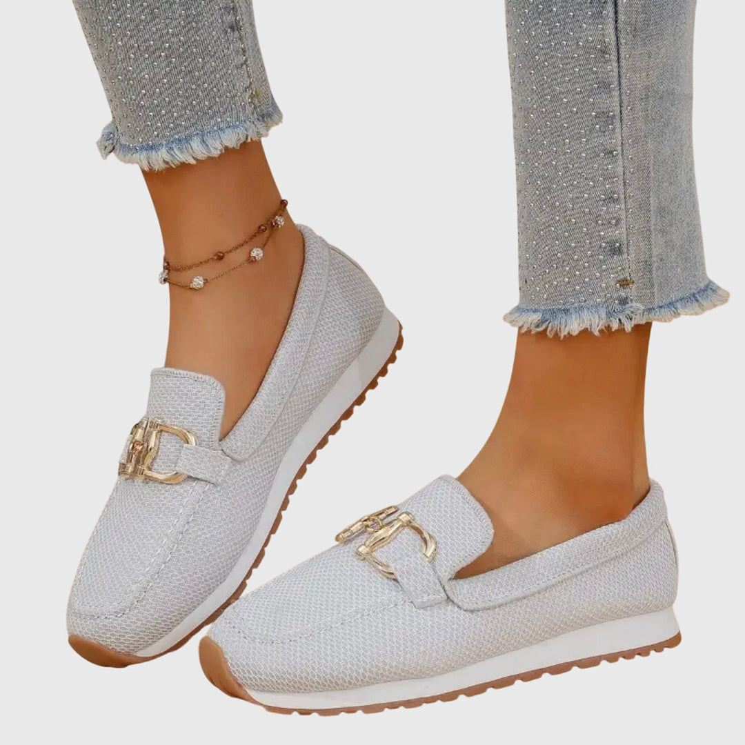 Women's Elena – Orthopedic Hybrid Loafer Sneakers in Beige | Invictora.com